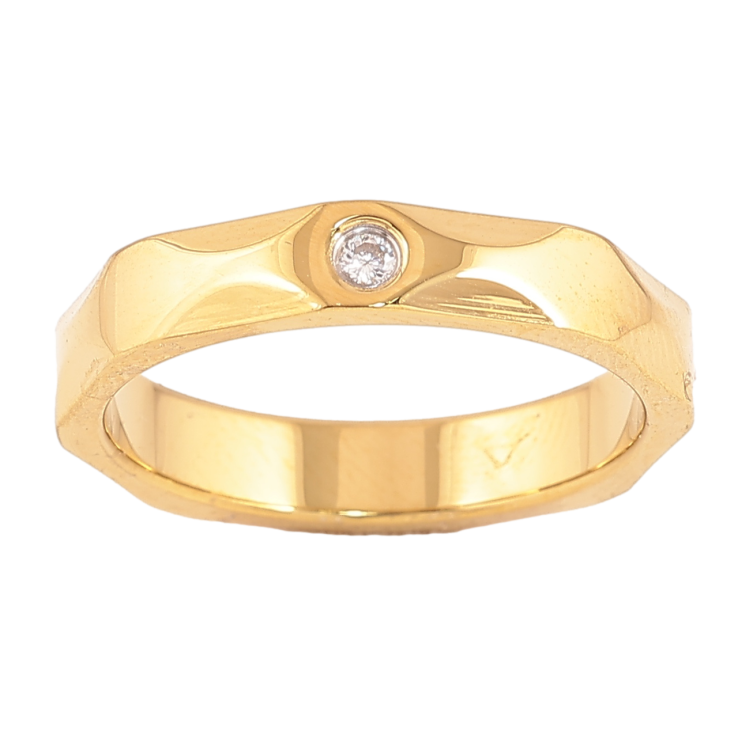 Каблучка Xuping TTM Stainless Steel Колір 14К «Візерунок з кристалом, шир. 4мм» фото №10