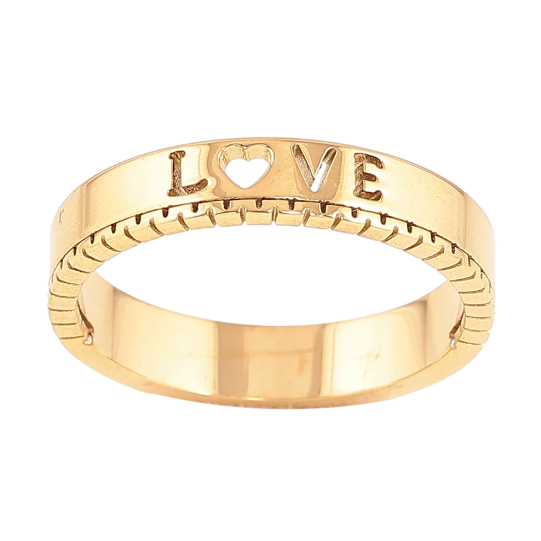 Каблучка Xuping TTM Stainless Steel Колір 14К Love, шир. 4мм фото №1