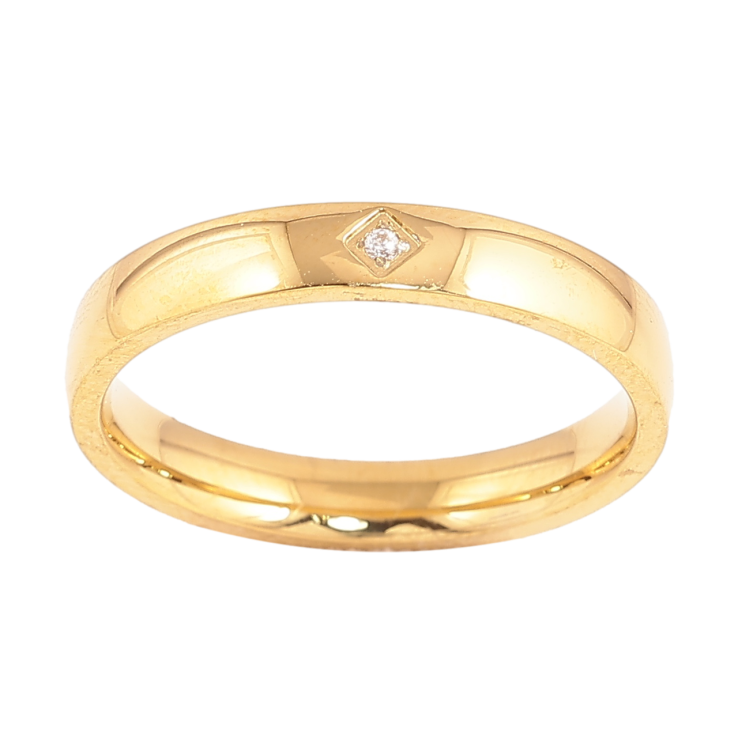 Каблучка Xuping TTM Stainless Steel Колір 14К «Візерунок з кристалом, шир. 3.5мм» фото №22