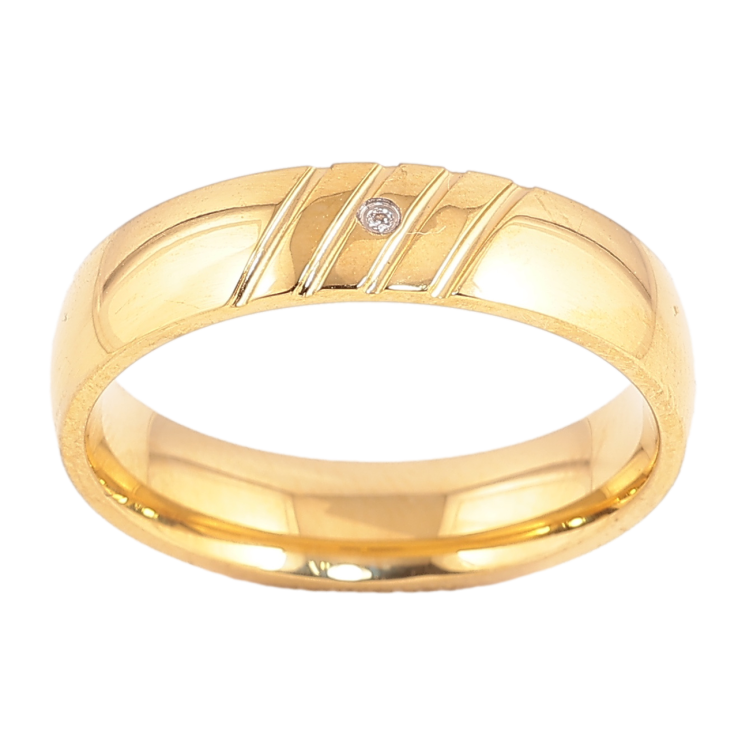 Каблучка Xuping TTM Stainless Steel Колір 14К «Декоративний візерунок з кристалом» фото №12