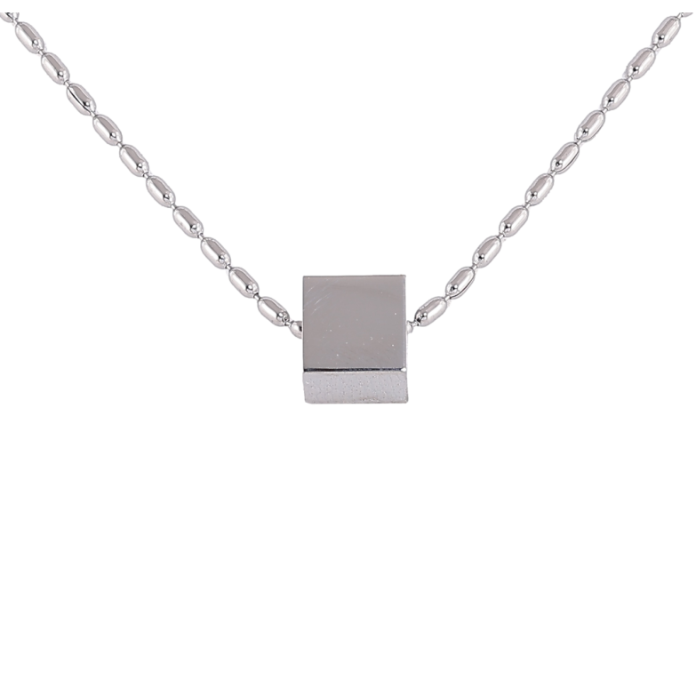 Підвіска на ланцюжку Xuping ТТМ Stainless Steel колір Родій «Кубик, 8х8мм» довжина 45-50см х 2мм фото №13 Підвіска на ланцюжку Xuping ТТМ Stainless Steel колір Родій «Кубик, 8х8мм» довжина 45-50см х 2мм фото №13