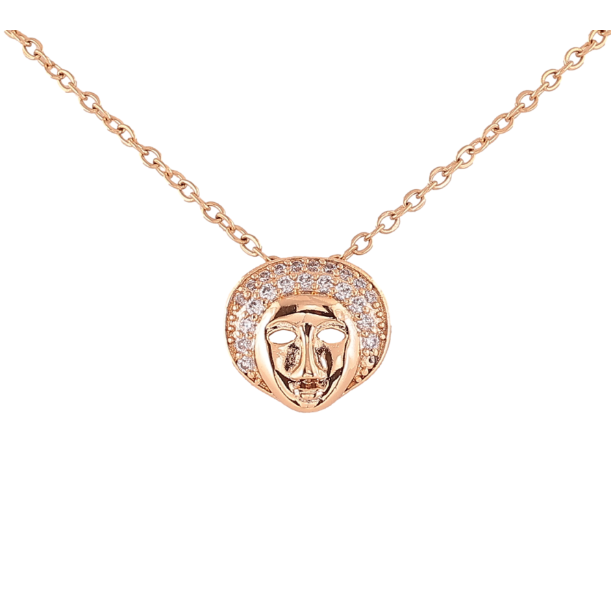 Кулон на цепочке Xuping Позолота 18K Маска длинна 41-46см х 1,5мм фото №1