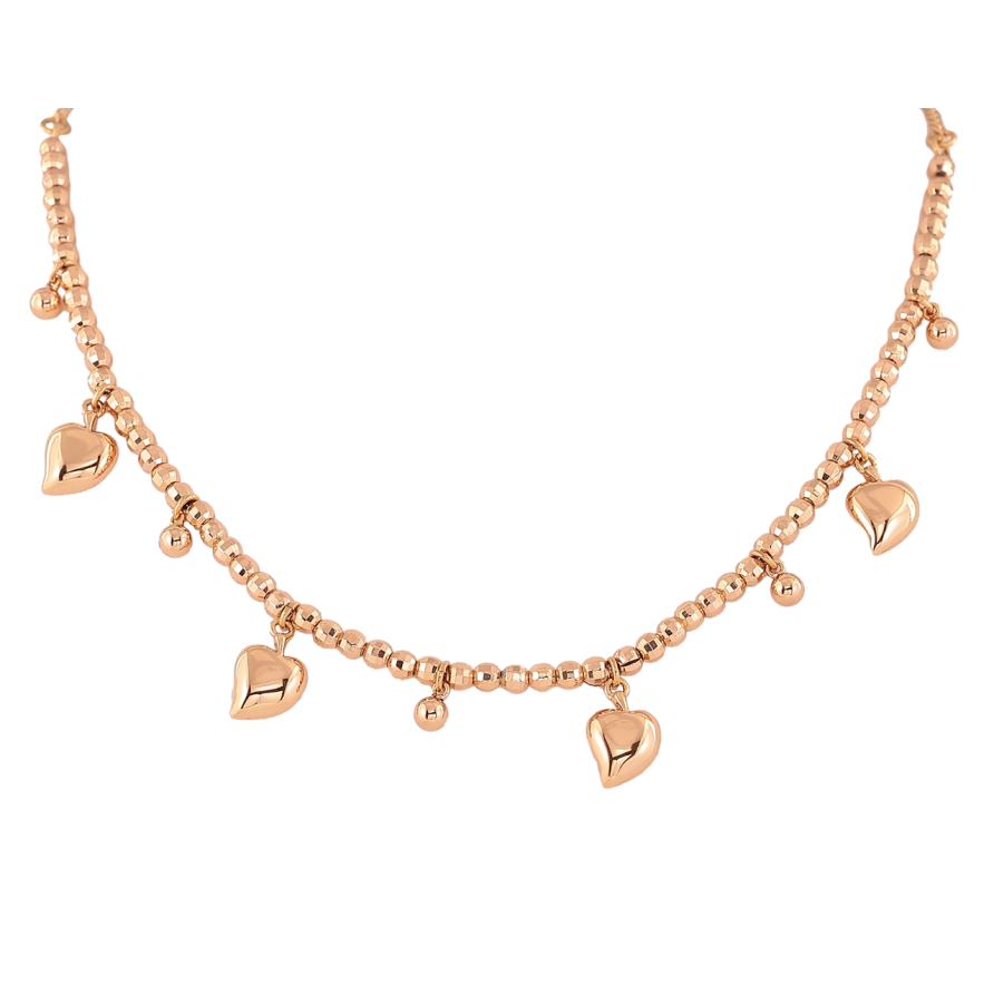 Колье Xuping Позолота 18K Декоративные бусины длинна 43-47см х 2-3мм фото №1