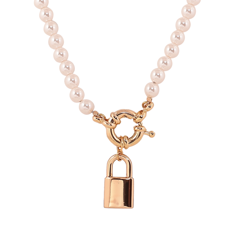 Кольє Xuping Позолота 18K «Перлинні намистини з замочком» довжина 45см х 5-8мм фото №1