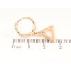 Серьги Xuping Позолота 18K подвески на колечках Треугольники фото №2
