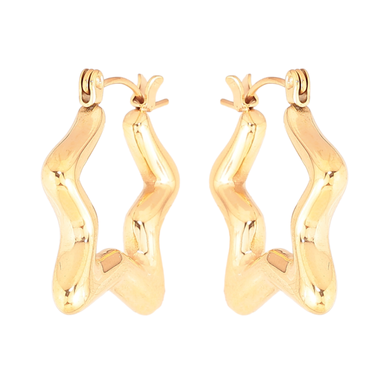 Сережки Xuping Позолота 18K замок-шпилька «Зірки» фото №1 Сережки Xuping Позолота 18K замок-шпилька «Зірки» фото №1