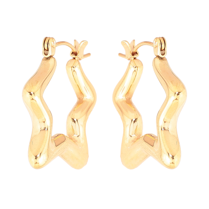 Сережки Xuping Позолота 18K замок-шпилька «Зірки» фото №1