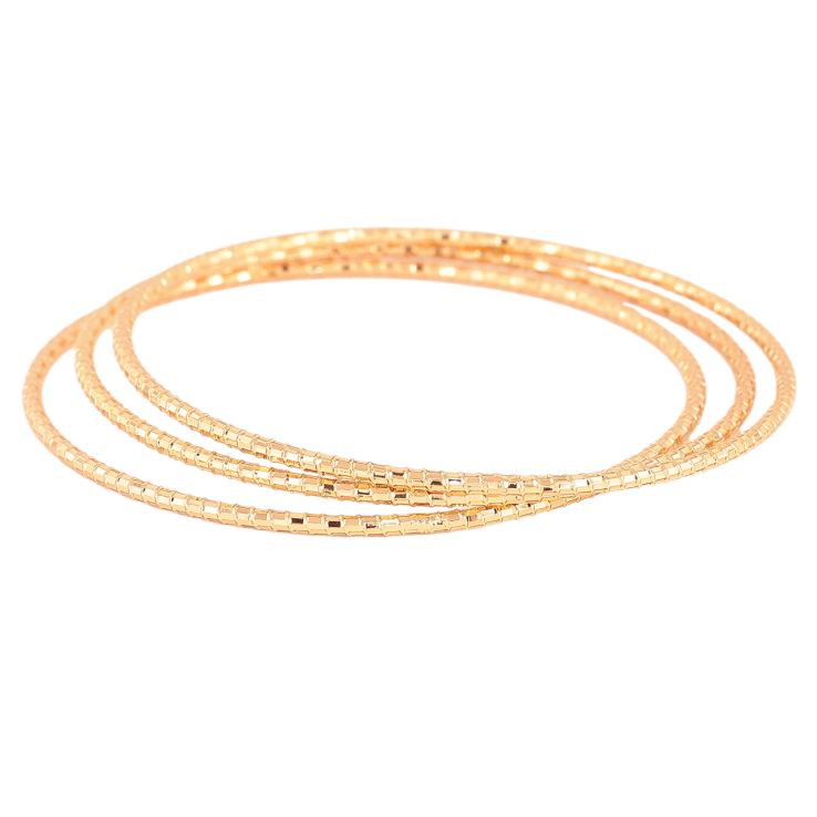 Браслет Xuping Позолота 18K «Класика з візерунком, 3 шт.» ø 6,5 см фото №9 Браслет Xuping Позолота 18K «Класика з візерунком, 3 шт.» ø 6,5 см фото №9