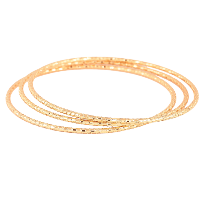 Браслет Xuping Позолота 18K «Класика з візерунком, 3 шт.» ø 6,5 см фото №9