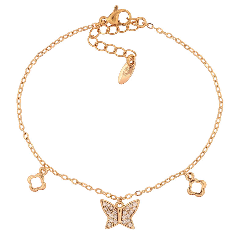 Браслет Xuping Позолота 18K Цепочка с подвесками размер с доп. цепочкой 17-20см х 1,5мм фото №1