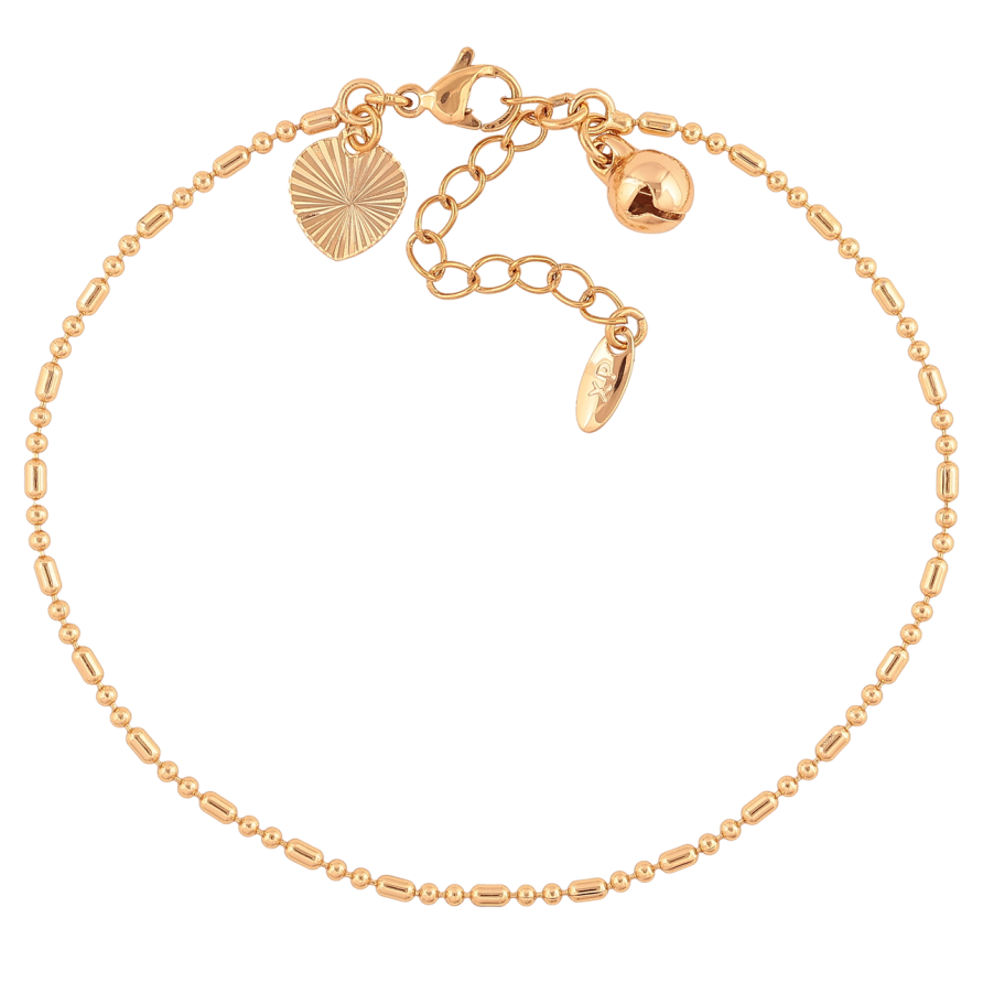 Браслет Xuping Позолота 18K «Ланцюжок Перлина» розмір з додатковим ланцюжком 19-23см х 2мм фото №1