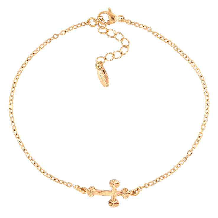 Браслет Xuping Позолота 18K «Ланцюжок з хрестиком» розмір з додатковим ланцюжком 20-23см х 2мм фото №22