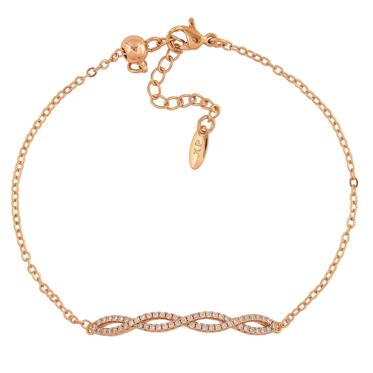 Браслет Xuping Позолота 18K «Ланцюжок з вставкою» розмір з додатковим ланцюжком і бігунком 18,5-21,5 см х 2 мм фото №25