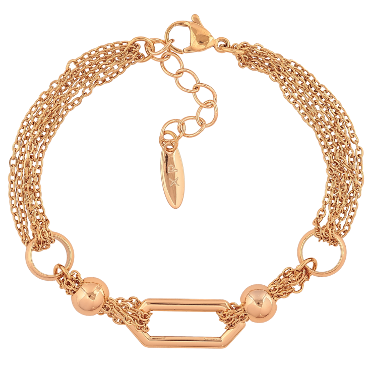 Браслет Xuping Позолота 18K «Декоративний візерунок з ланцюжків» розмір з додатковим ланцюжком 17,5-21 см х 7-9 мм фото №3