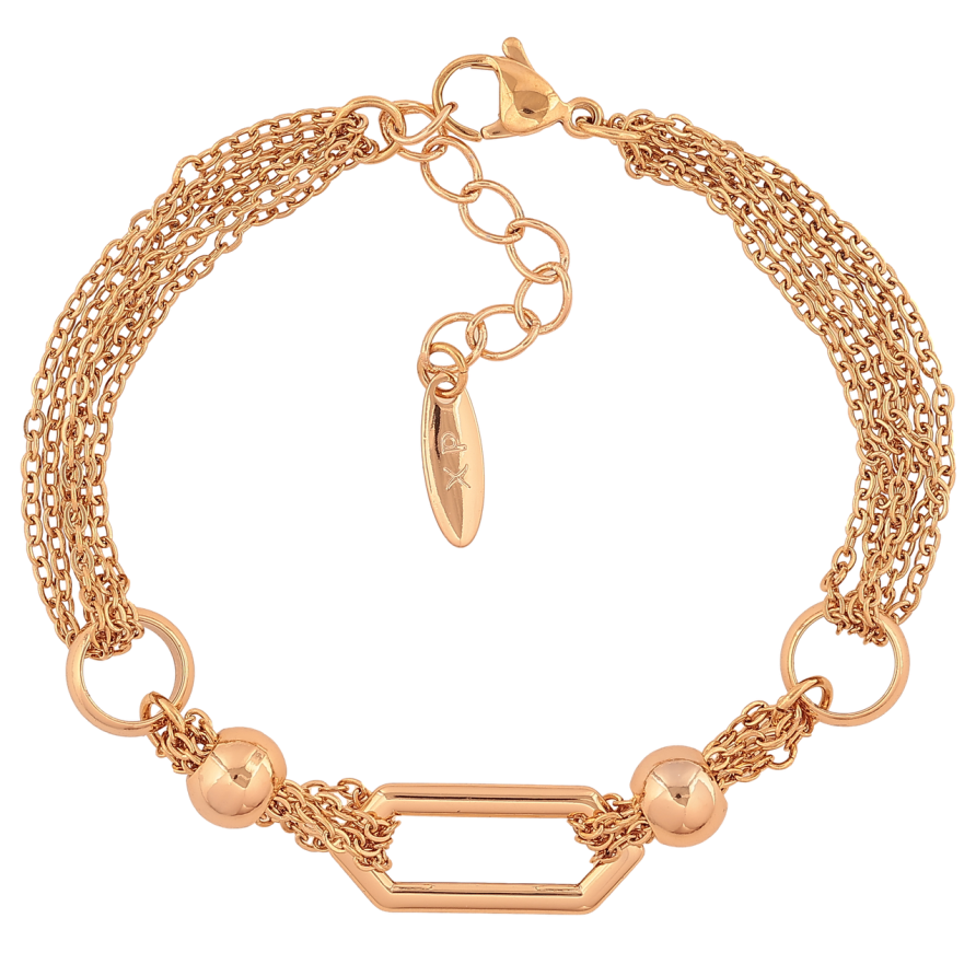 Браслет Xuping Позолота 18K «Декоративний візерунок з ланцюжків» розмір з додатковим ланцюжком 17,5-21 см х 7-9 мм фото №1