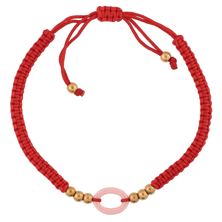 Браслет Xuping ТТМ Stainless Steel колір 14К «Червоний шнур з рожевим кільцем» затяжка 14-25м х 4-10мм фото №13