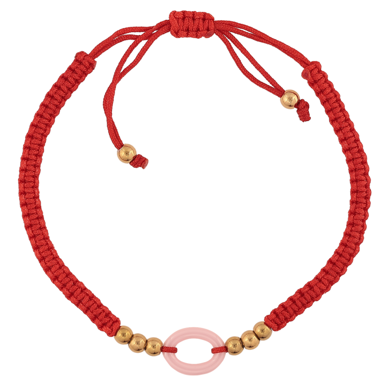 Браслет Xuping ТТМ Stainless Steel колір 14К «Червоний шнур з рожевим кільцем» затяжка 14-25м х 4-10мм фото №5 Браслет Xuping ТТМ Stainless Steel колір 14К «Червоний шнур з рожевим кільцем» затяжка 14-25м х 4-10мм фото №5