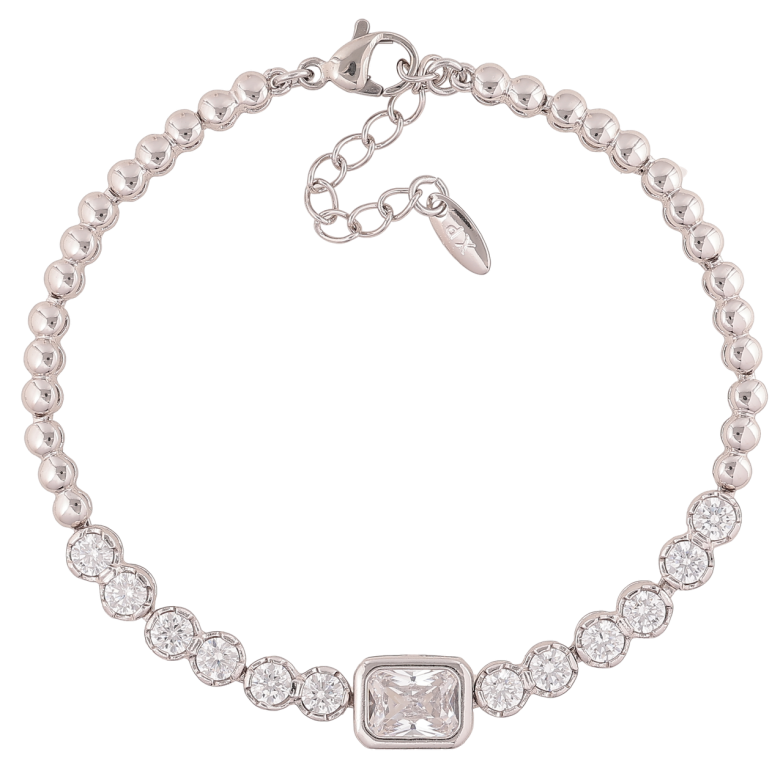 Браслет Xuping Родий Дорожка кристаллов длинна с доп. цепочкой 17,5-21см х 3-8мм фото №15