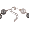 Браслет Xuping Родій «Чорно-сірі намистини» довжина з додатковим ланцюжком 19-22 см х 3-10 мм фото №2