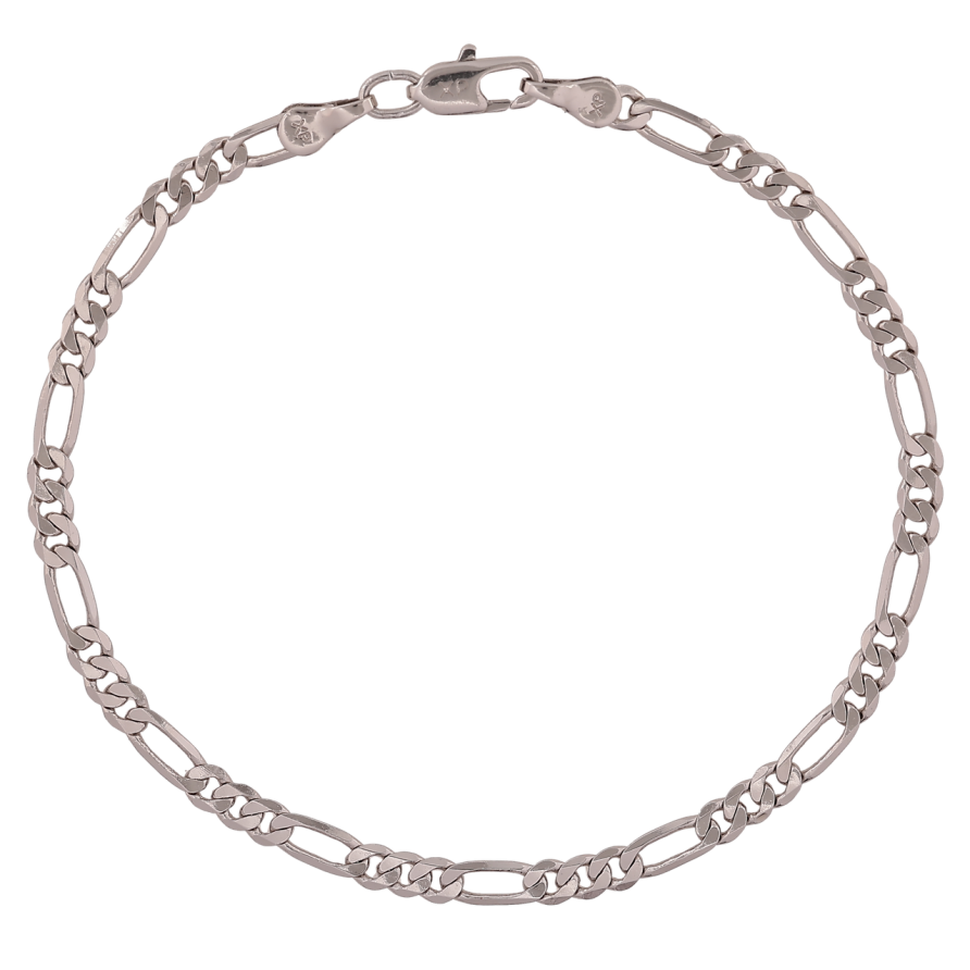 Браслет Xuping Родій «Ланцюжок Фігаро» довжина 19,5см х 3,5мм фото №1