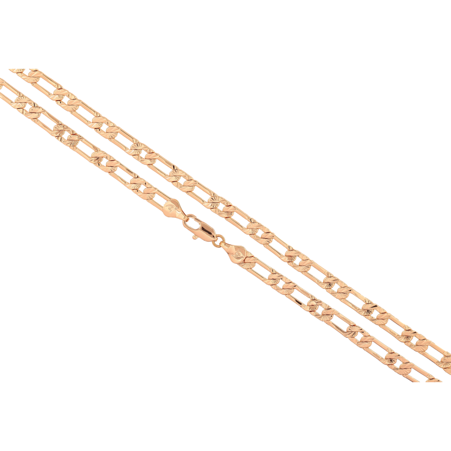 Цепочка Xuping M&L Цвет 18К Плетение Панцирное с узором длина 49см х 5мм фото №1