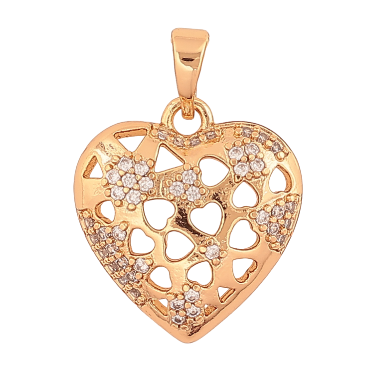 Кулон Xuping Позолота 18K «Сердечко з кристалами» для ланцюжка до 5мм фото №25 Кулон Xuping Позолота 18K «Сердечко з кристалами» для ланцюжка до 5мм фото №25
