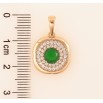 Кулон Xuping Позолота 18K «Інкрустація з зеленим кристалом» для ланцюжка до 6мм фото №2