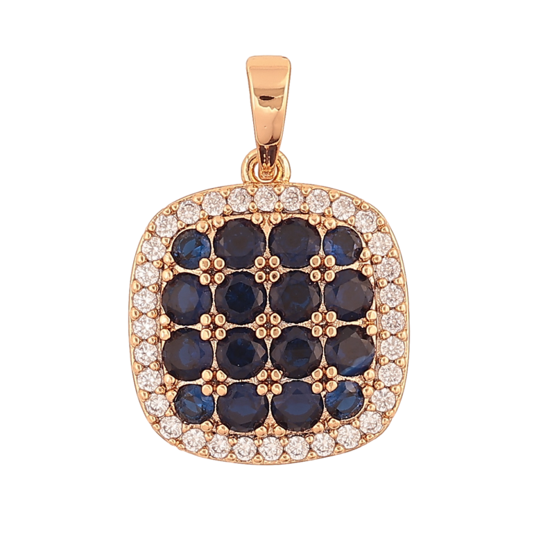 Кулон Xuping Позолота 18K Инкрустация синими кристаллами для цепочки до 6мм фото №1