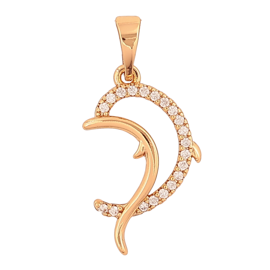 Кулон Xuping Позолота 18K «Дельфін» для ланцюжка до 5мм фото №1