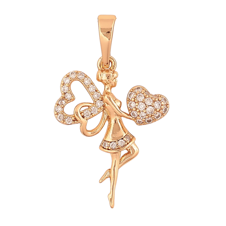 Кулон Xuping Позолота 18K «Фея з сердечком» для ланцюжка до 6мм фото №1