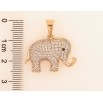 Кулон Xuping Позолота 18K «Слон з інкрустацією кристалами» для ланцюжка до 7мм фото №2