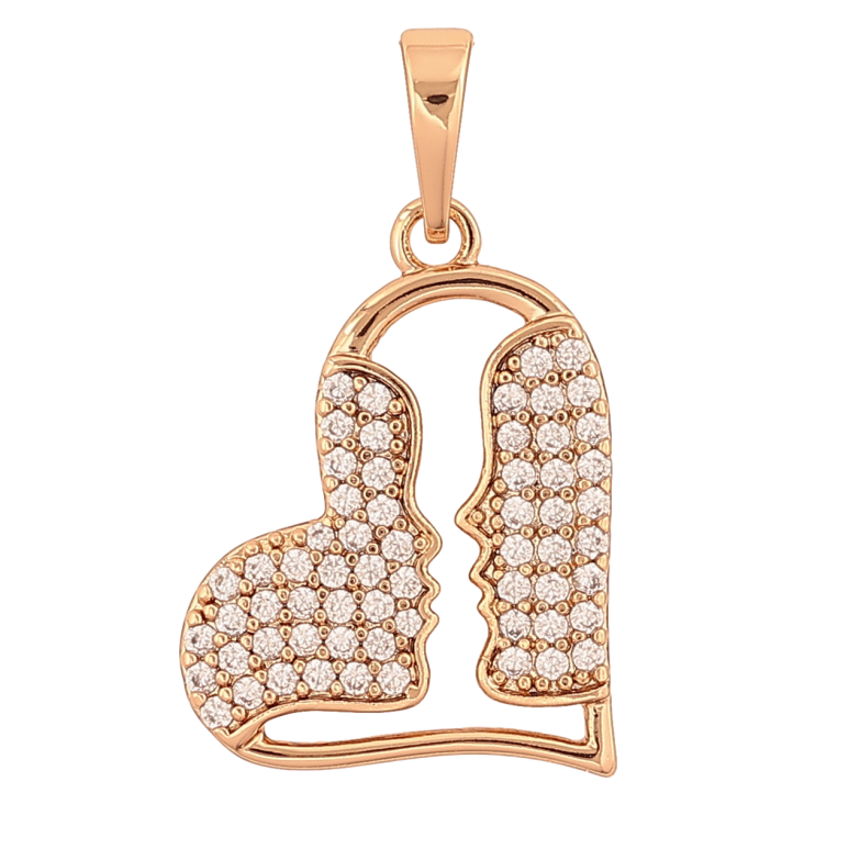 Кулон Xuping Позолота 18K Влюбленные для цепочки до 6мм фото №10