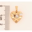Кулон Xuping Позолота 18K «Сердечко з кристалами» для ланцюжка до 5мм фото №2