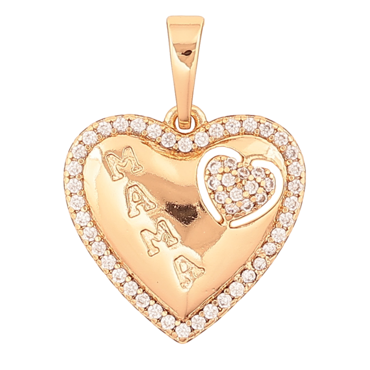 Кулон Xuping Позолота 18K «Сердечко з написом Мама» для ланцюжка до 6мм фото №6