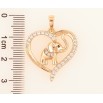 Кулон Xuping Позолота 18K «Слон у сердечку» для ланцюжка до 6мм фото №2