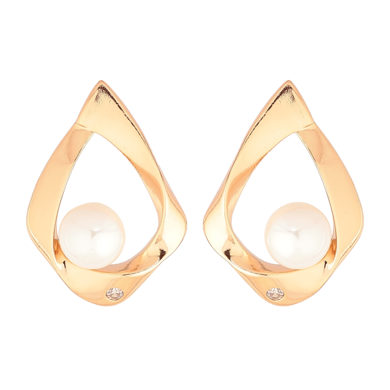 Серьги Xuping Позолота 18K пусеты Декоративные капельки с жемчужинами фото №1