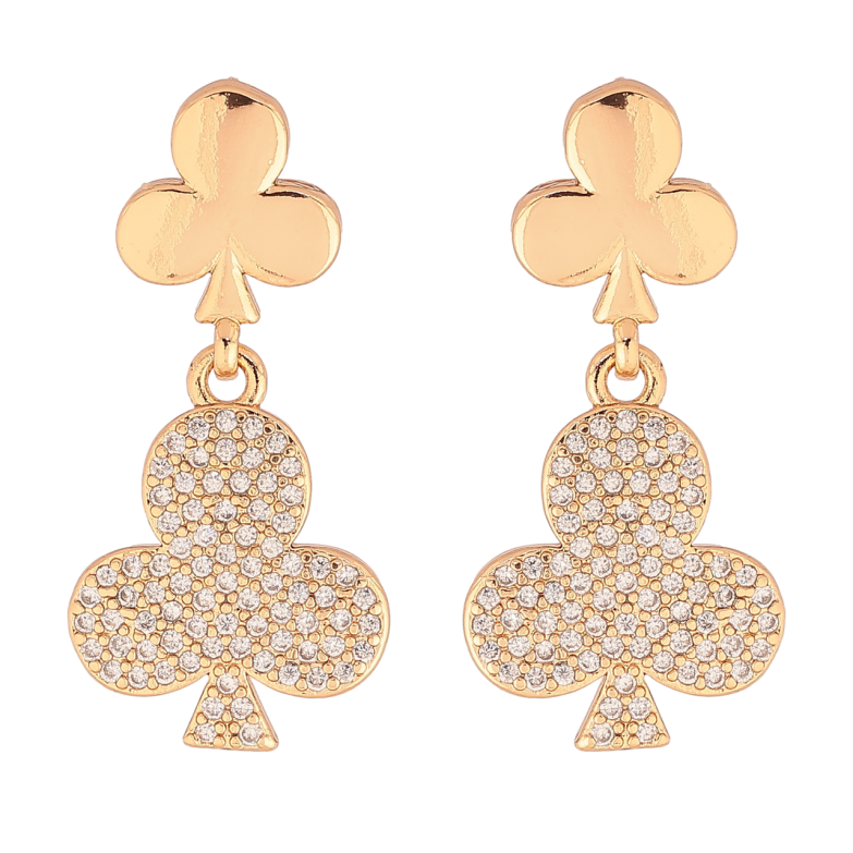 Серьги Xuping Позолота 18K пусеты Трефы фото №1 Серьги Xuping Позолота 18K пусеты Трефы фото №1