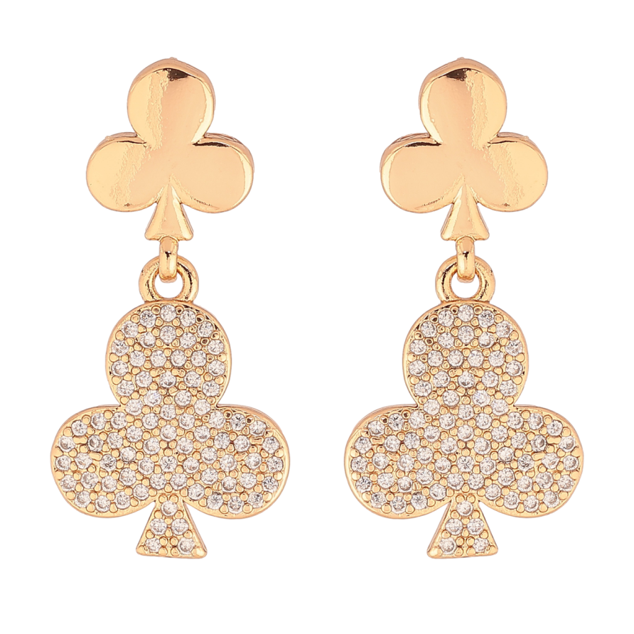 Сережки Xuping Позолота 18K пусети «Трефи» фото №1 Сережки Xuping Позолота 18K пусети «Трефи» фото №1