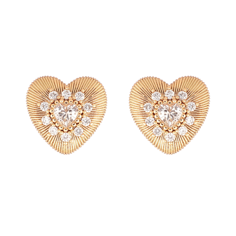 Серьги Xuping Позолота 18K пусеты Сердечки с кристаллами фото №2 Серьги Xuping Позолота 18K пусеты Сердечки с кристаллами фото №2
