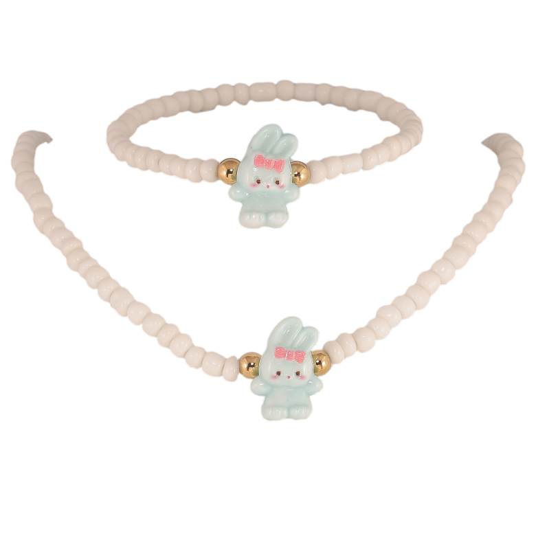 Набір дитячий Xuping TTM Stainless Steel Колір 14К Кольє Браслет «Зайчик» на гумці фото №23 Набір дитячий Xuping TTM Stainless Steel Колір 14К Кольє Браслет «Зайчик» на гумці фото №23