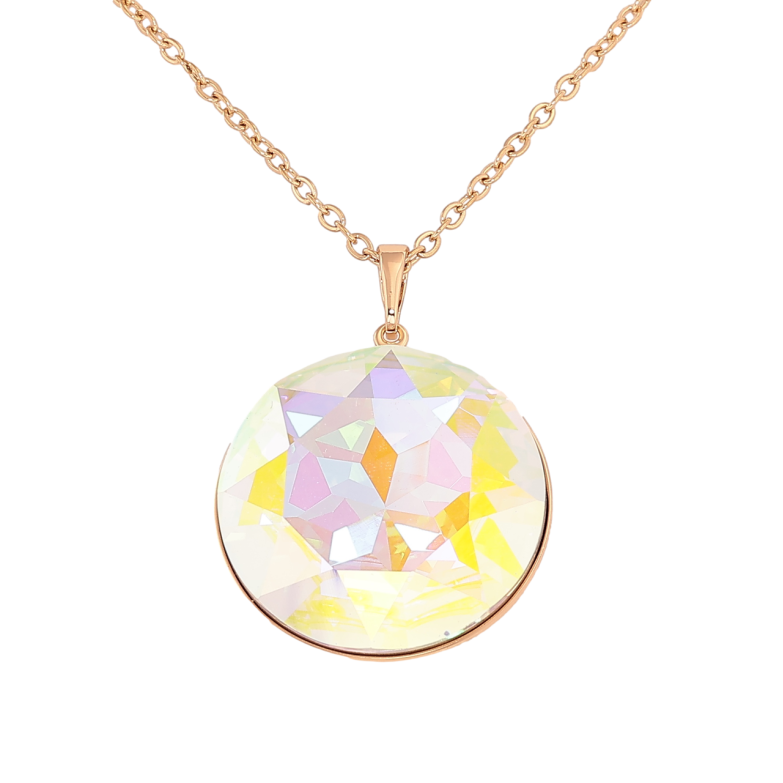 Кулон Xuping цвет 18K с кристаллами Swarovski на цепочке Кристалл Shimmer, ø 28мм длина 42-47см х 2мм фото №10