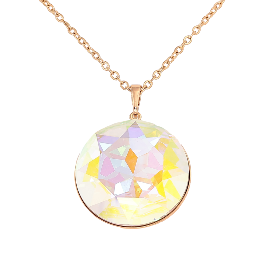 Кулон Xuping цвет 18K с кристаллами Swarovski на цепочке Кристалл Shimmer, ø 28мм длина 42-47см х 2мм фото №1