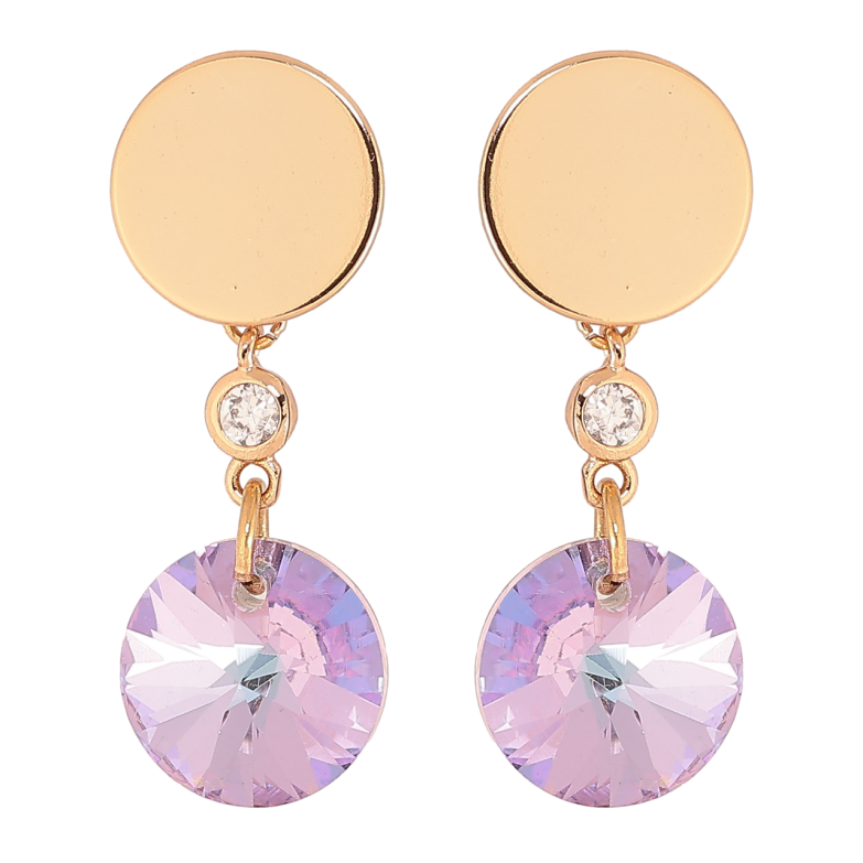 Серьги Xuping цвет 18К с кристаллами Swarovski пусеты Подвески с кристаллом Paradise Shine фото №3