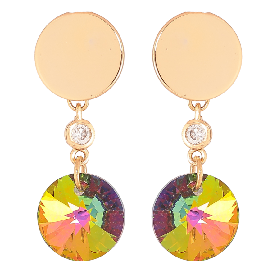 Сережки Xuping колір 18К з кристалами Swarovski пусети «Підвіски з кристалом Vitrail Medium» фото №1