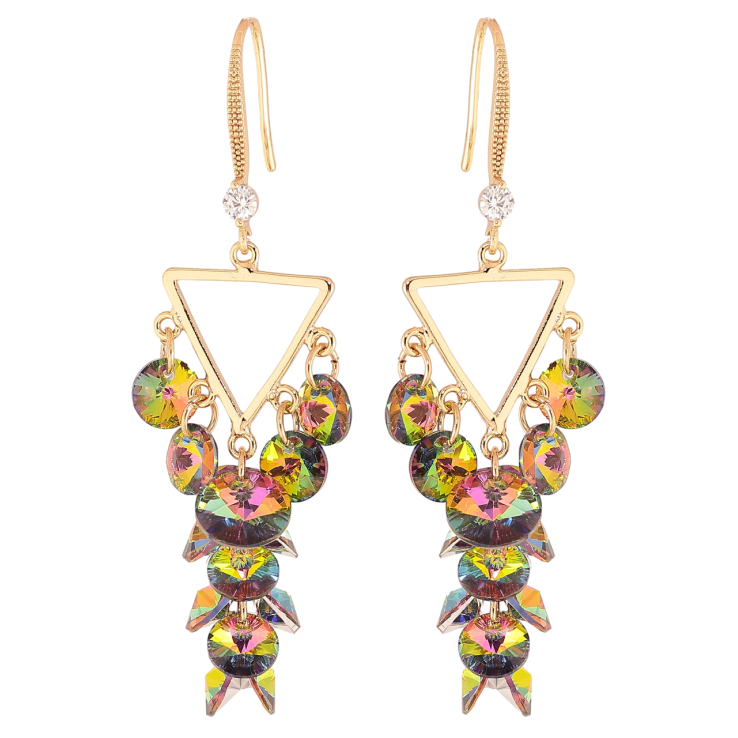 Сережки Xuping колір 18К з кристалами Swarovski французький замок «Підвіски з кристалами Vitrail Medium» фото №22 Сережки Xuping колір 18К з кристалами Swarovski французький замок «Підвіски з кристалами Vitrail Medium» фото №22