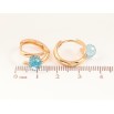 Сережки Xuping колір 18К з кристалами Swarovski колечка «Кристальні кульки Aquamarine» фото №2