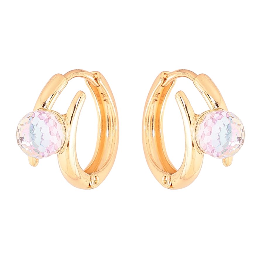 Сережки Xuping колір 18К з кристалами Swarovski колечка «Кристальні кульки Paradise Shine» фото №1