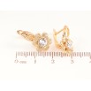 Сережки Xuping колір 18К з кристалами Swarovski англійський замок «Квіточки з кристалами Clear» фото №2