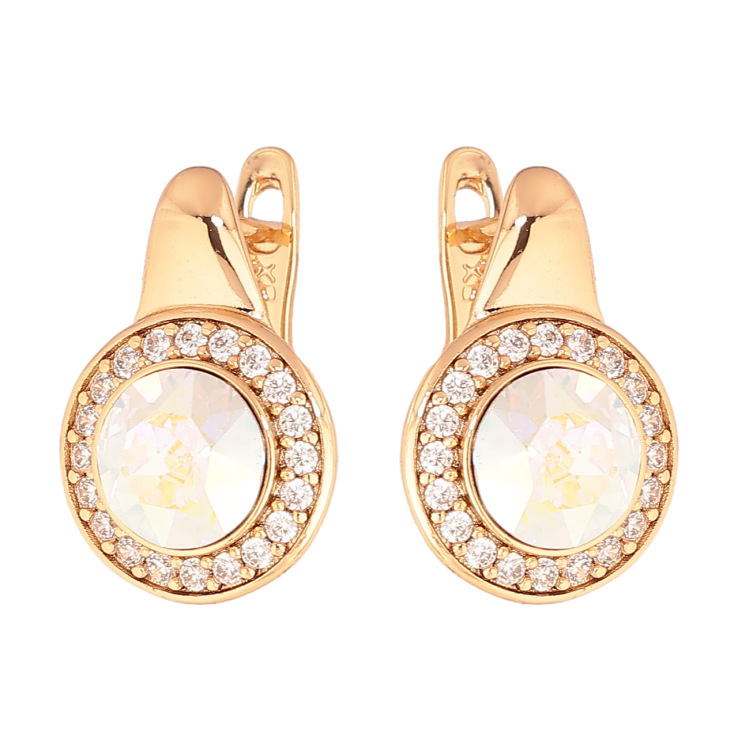 Сережки Xuping колір 18К з кристалами Swarovski англійський замок «Інкрустація кристалами» фото №13