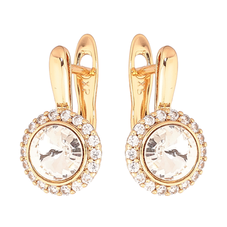 Сережки Xuping колір 18К з кристалами Swarovski англійський замок «Інкрустація кристалами» фото №23